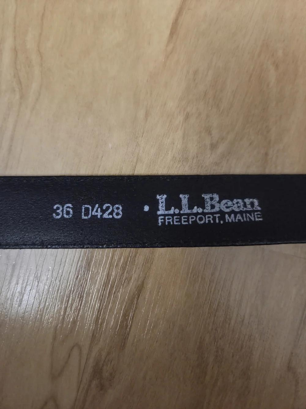 Vintage Black LL Bean Western Cowboy Belt 36